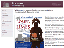 Tablet Screenshot of museum-grosskrotzenburg.de
